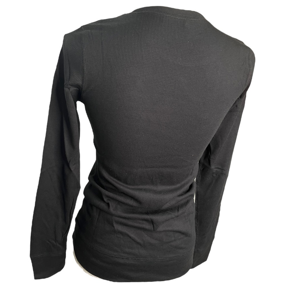 Tresics Top Waffle Thermal Long Sleeve Round Neck Fitted Basic Black Small - Picture 6 of 10